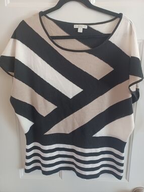 New York & Co Stripe Lightweight Dolman Sweater XL